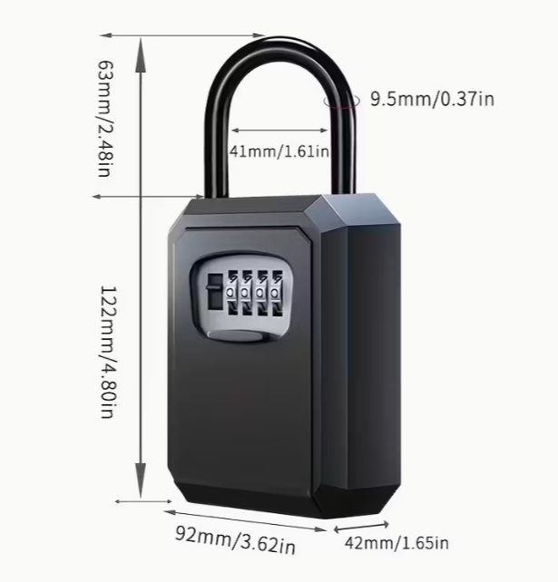 4 Digit Combination Lockbox for Keys